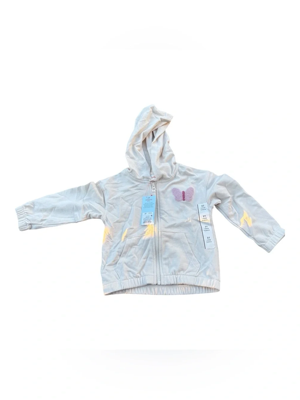 Cat & Jack Toddler Girls' Butterfly Applique Zip-Up Hoodie